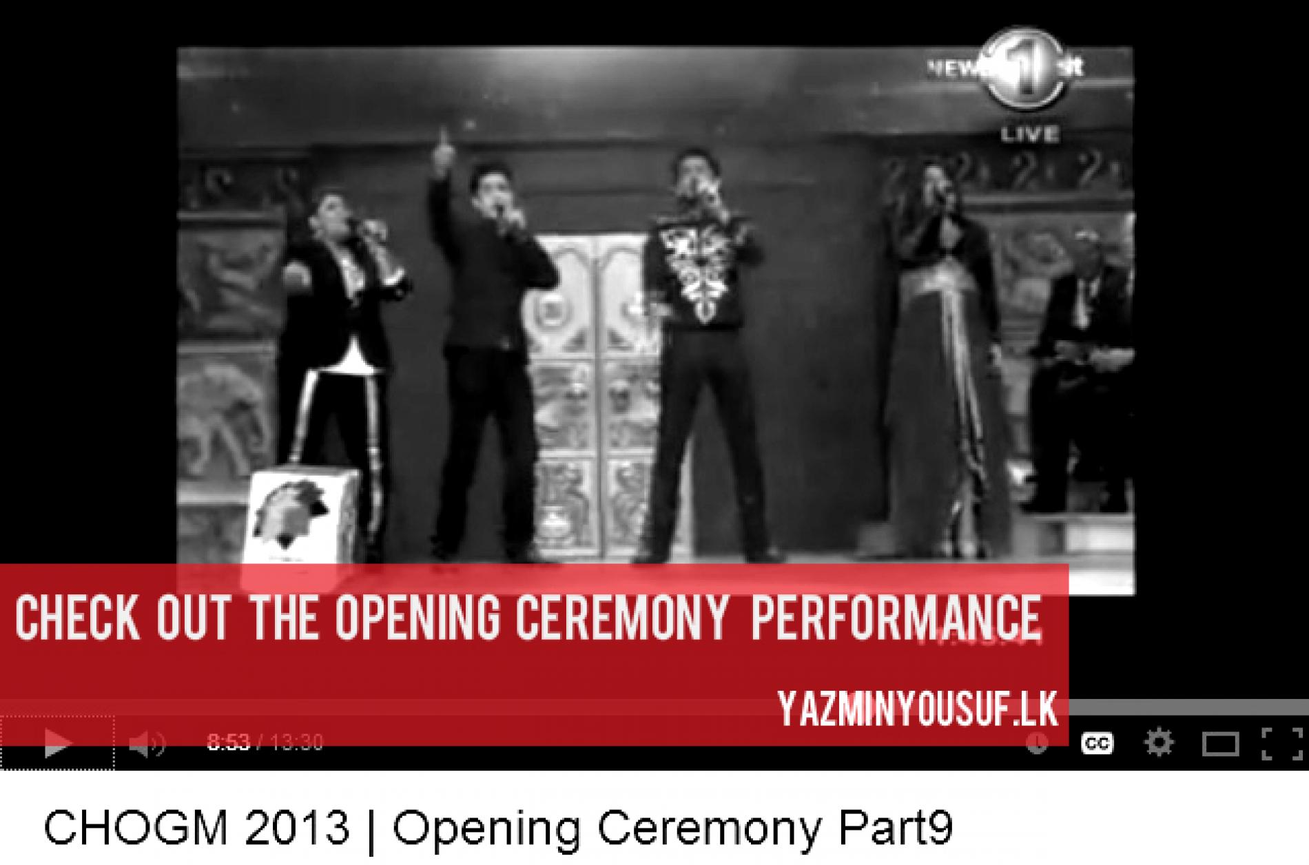CHOGM 2013: Opening Ceremony Performance