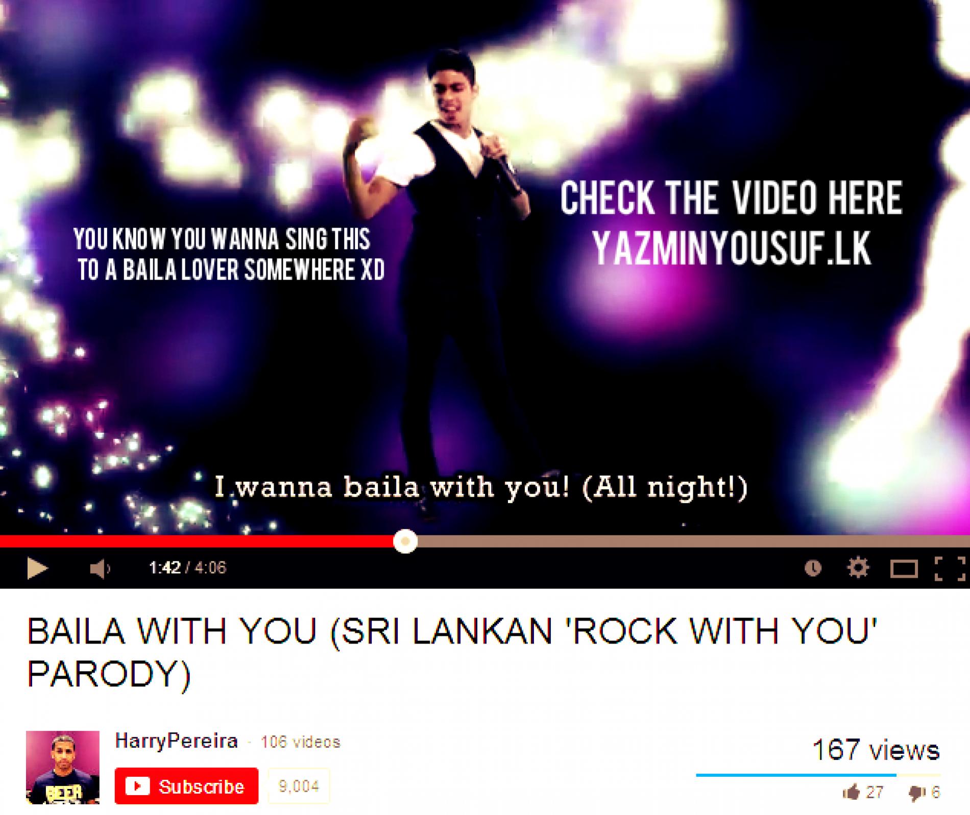 BAILA WITH YOU (SRI LANKAN “ROCK WITH YOU”)