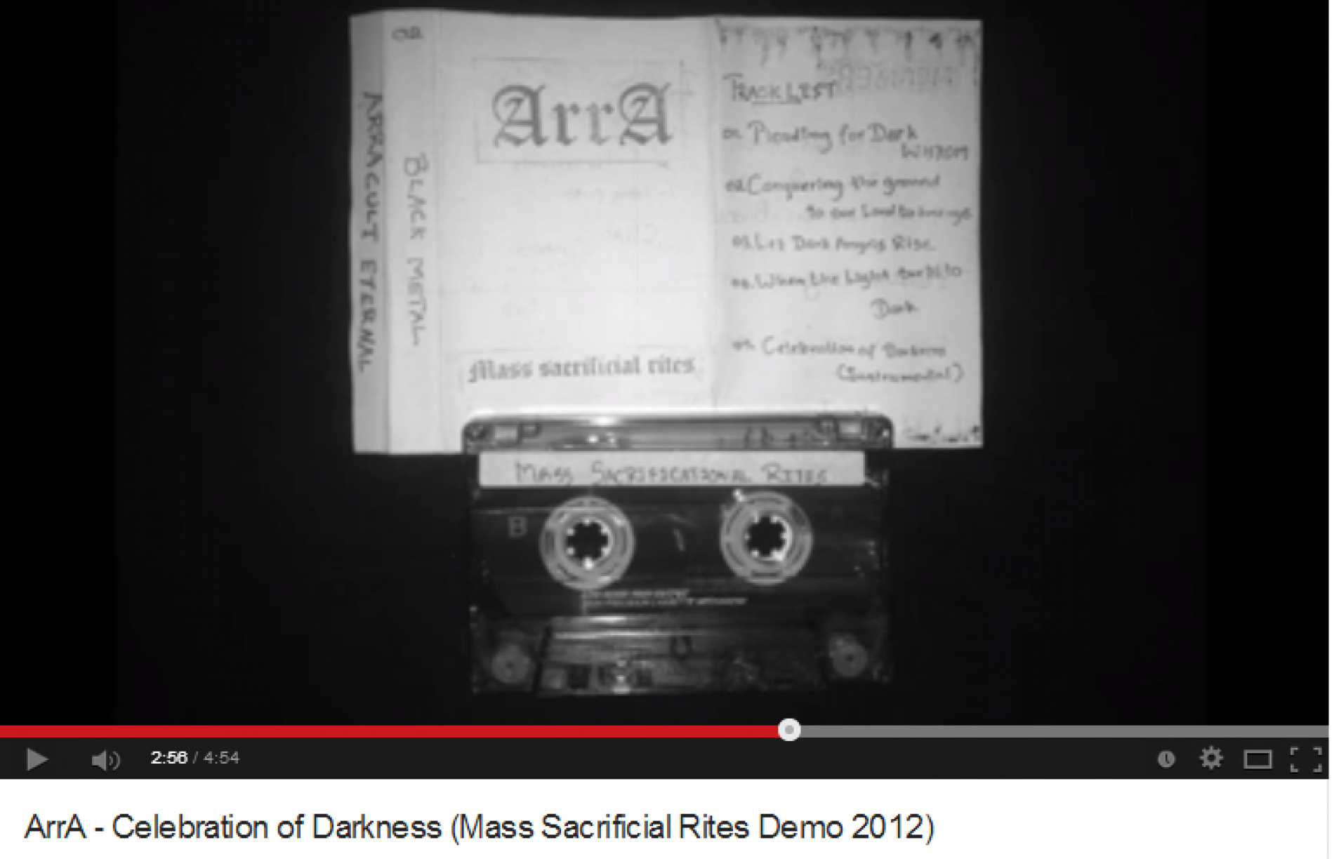 ArrA – Celebration of Darkness (Mass Sacrificial Rites Demo 2012)