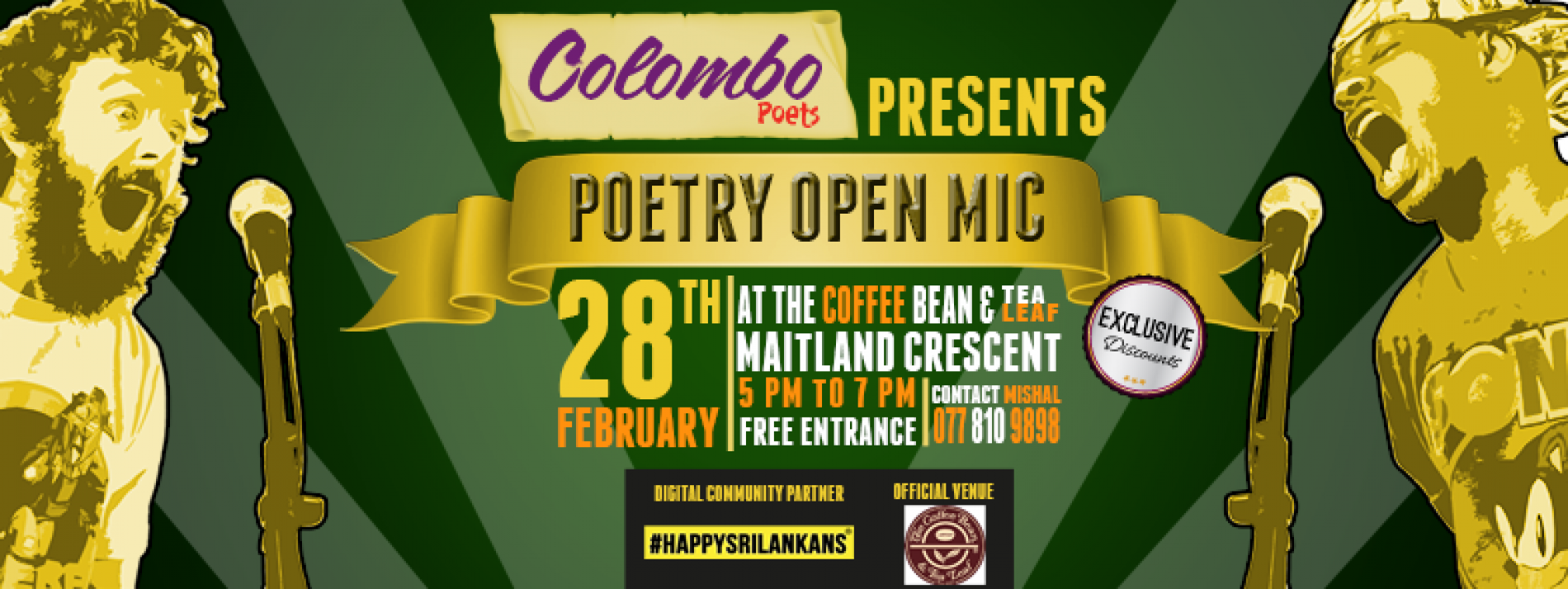 Colombo Poets Presents: Poetry Open Mic February Edition!