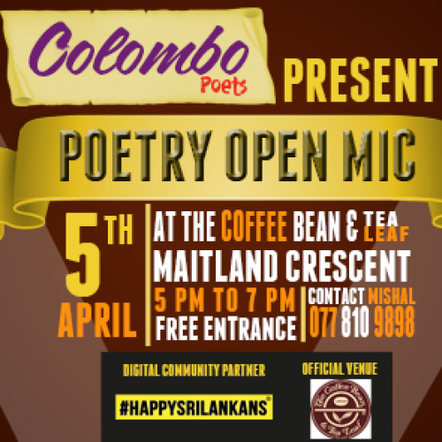 Colombo Poets Presents: Poetry Open Mic [April]