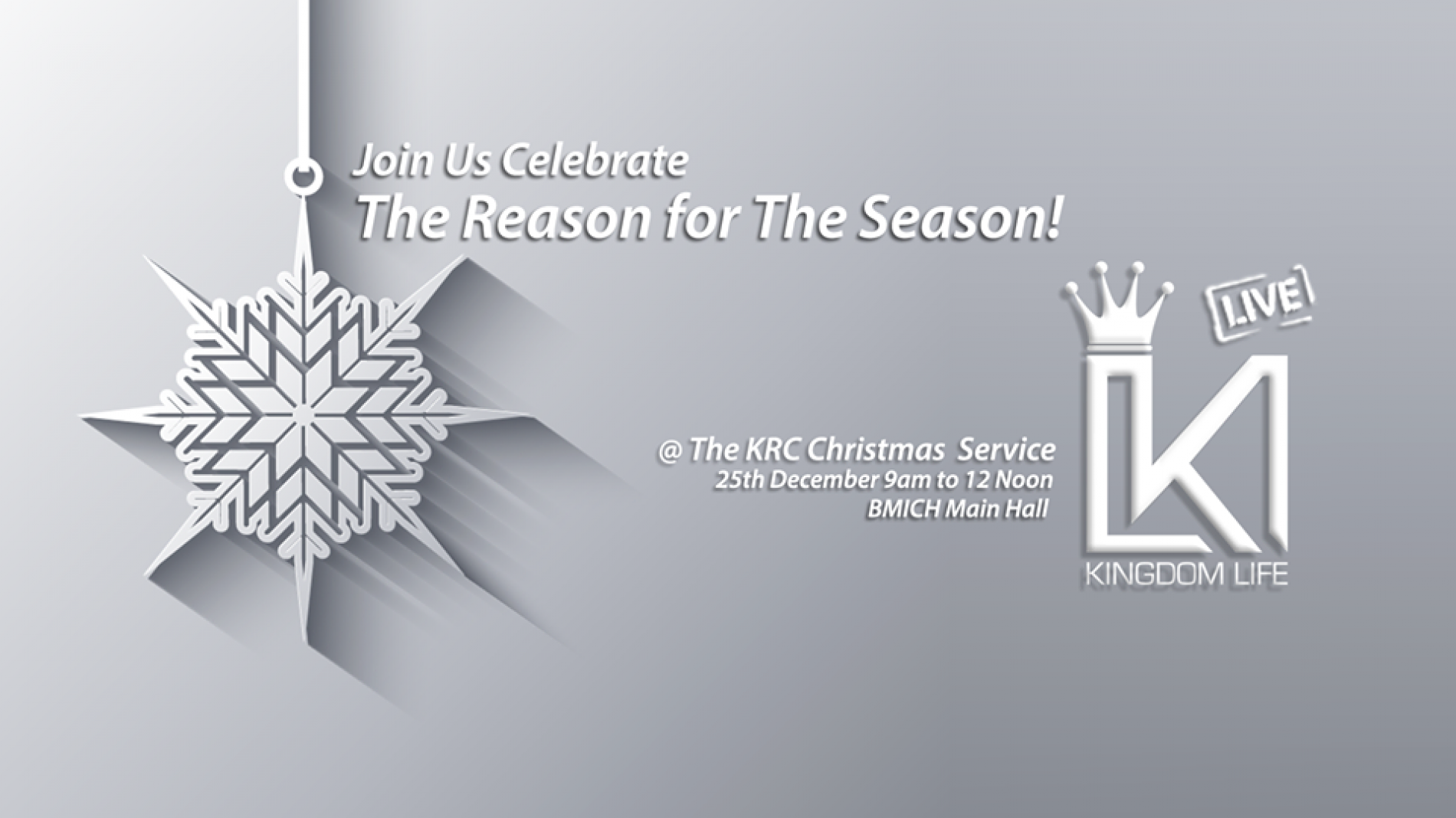 Kingdom Life LIVE – @ THE KRC CHRISTMAS SERVICE