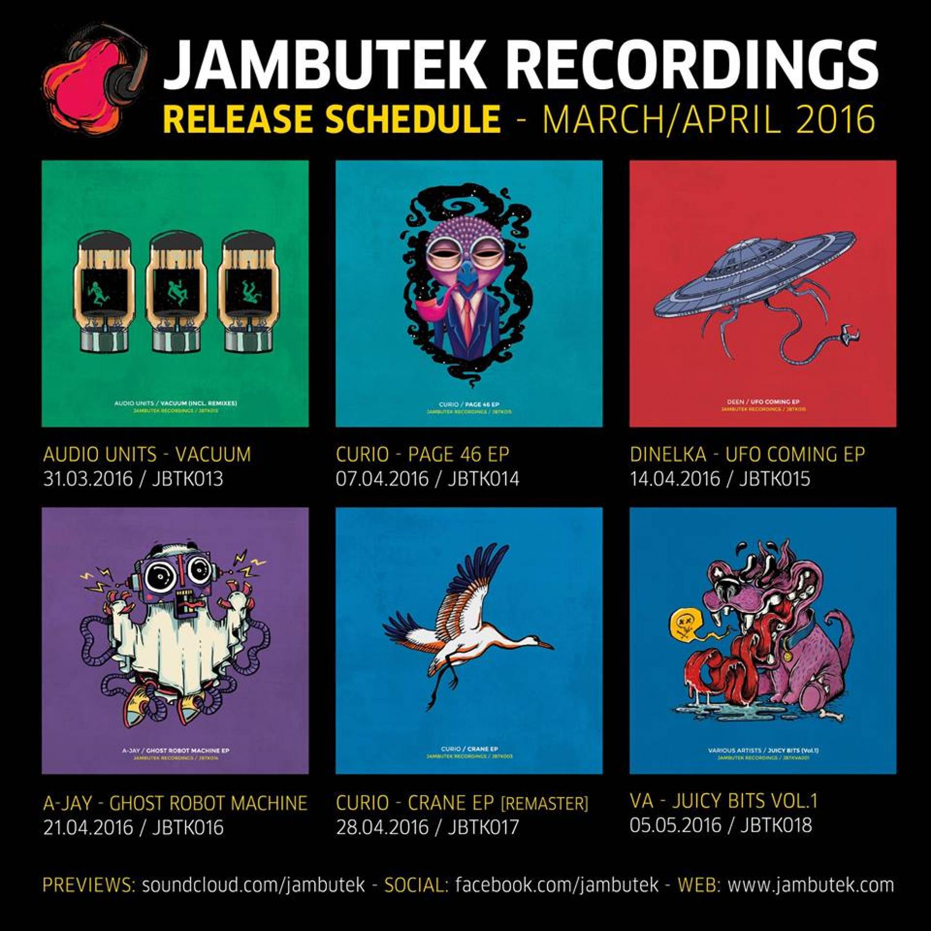 Jambutek Releases For March & April 2016