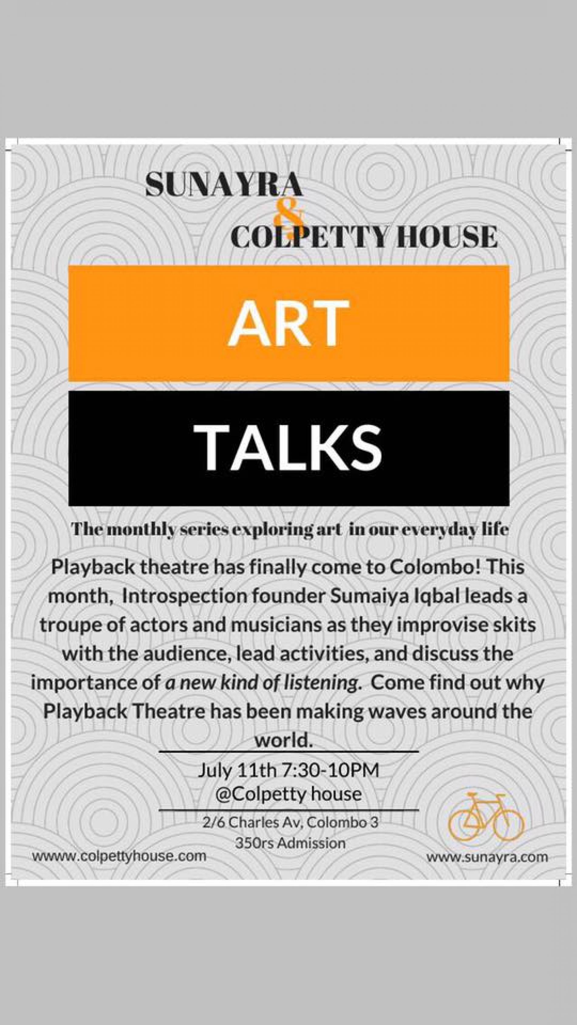 Art Talks Presents Playback Theatre