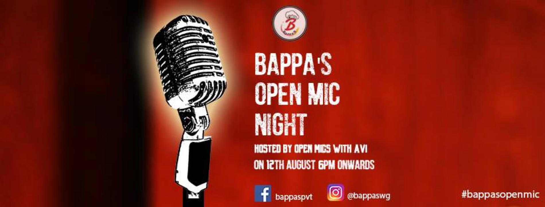 Bappa’s Open Mic – Hosted By Avi Mendis