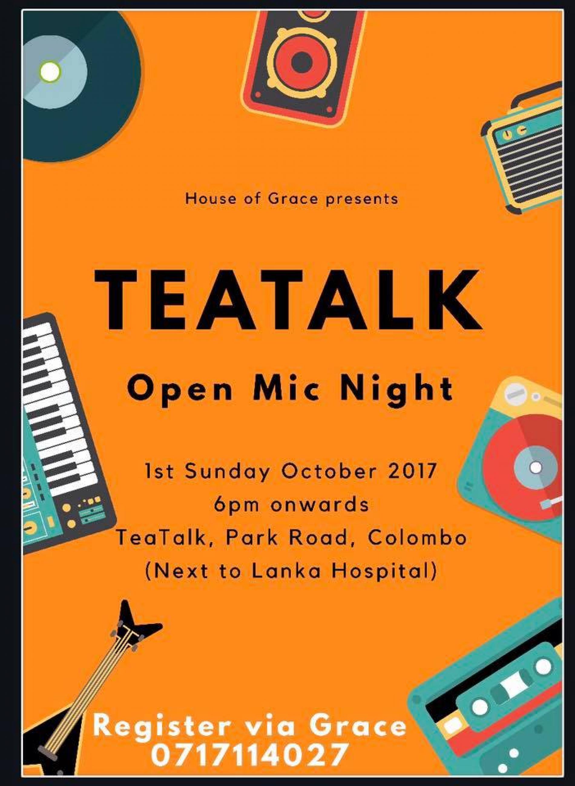 TeaTalk Open Mic Night – October