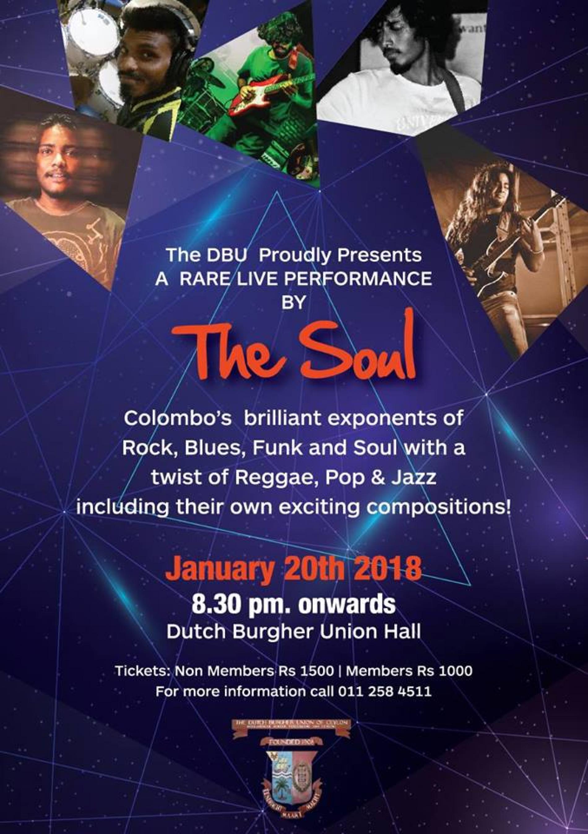 The Soul Live In Concert At The Dutch Burgher Union