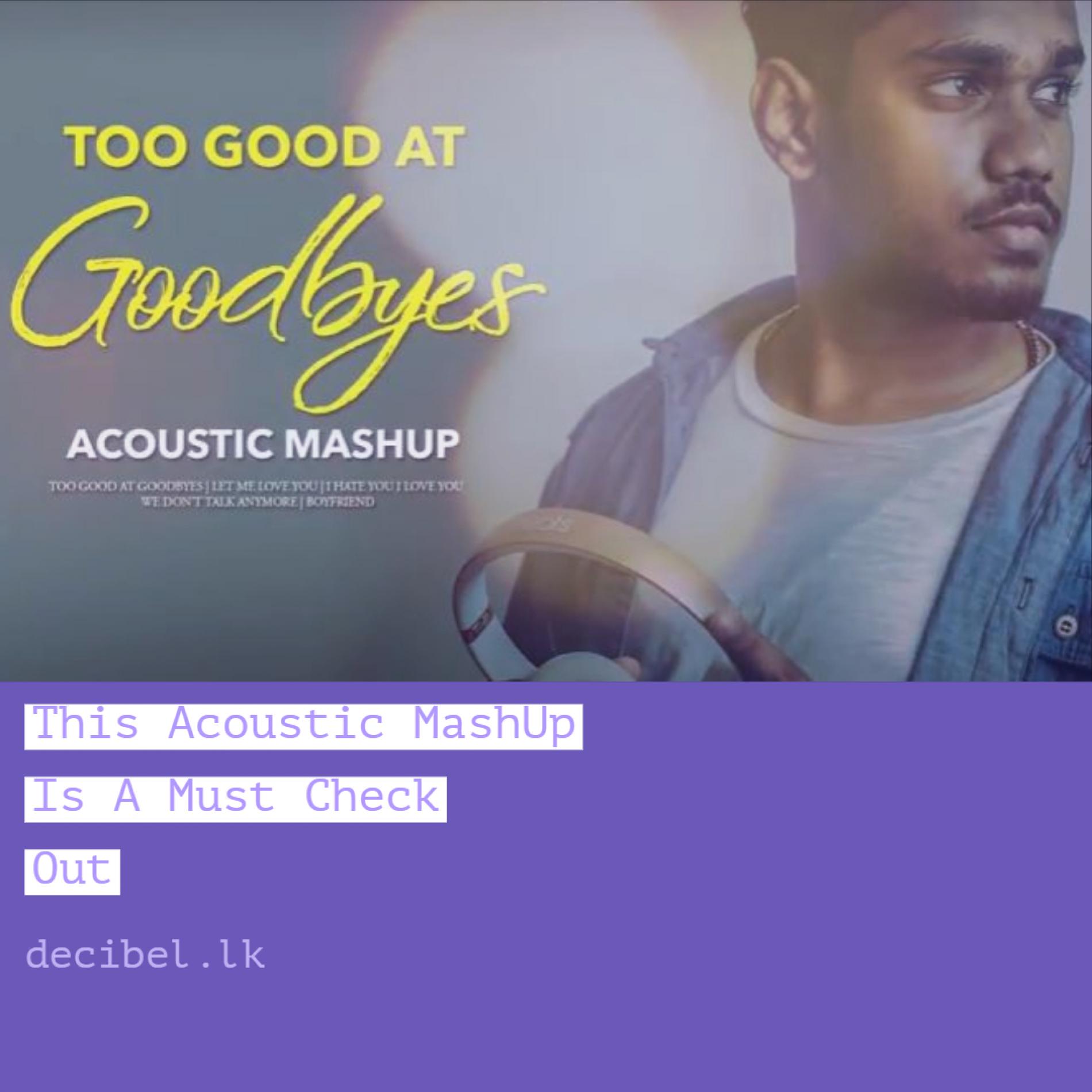 ChamelShav – Too Good At Goodbyes (Acoustic MASHUP)