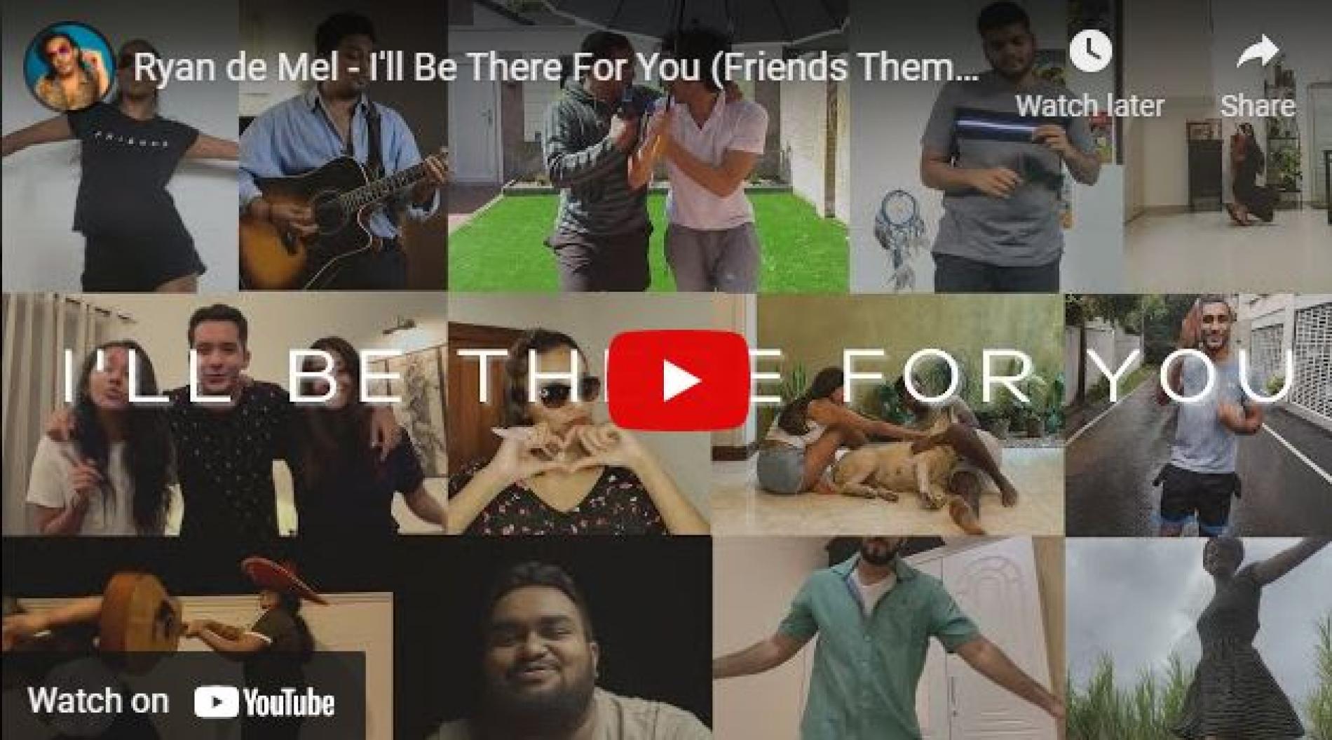 New Music : Ryan de Mel – I’ll Be There For You (Friends Theme Song) [Friends Reunion Tribute Cover]