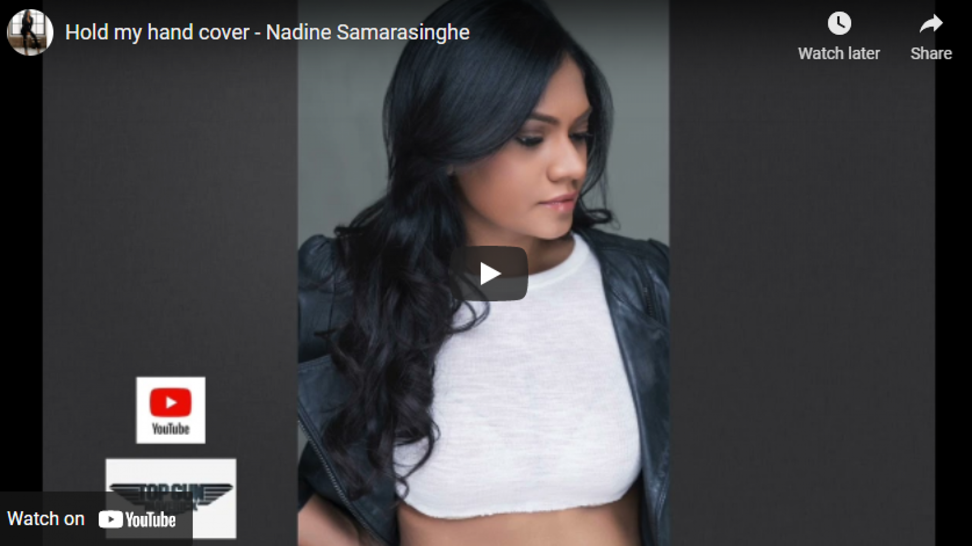 New Music : Hold My Hand (cover) – Nadine Samarasinghe