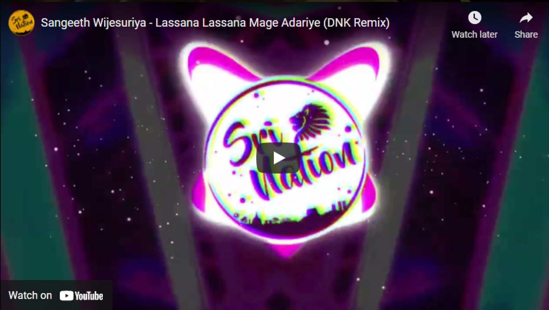 New Music : Sangeeth Wijesuriya – Lassana Lassana Mage Adariye (DNK Remix)