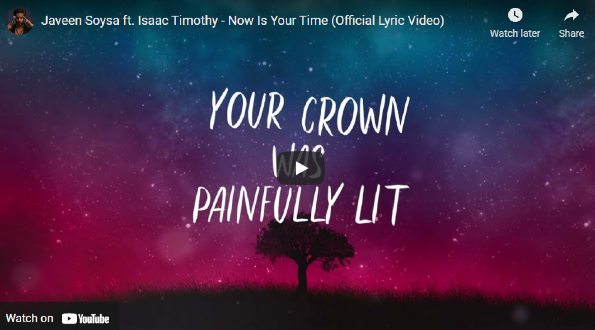 New Music : Javeen Soysa ft. Isaac Timothy – Now Is Your Time (Official Lyric Video)
