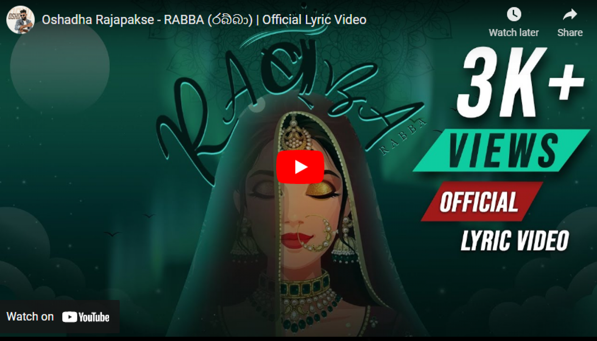 New Music : Oshadha Rajapakse – RABBA (රබ්බා) | Official Lyric Video