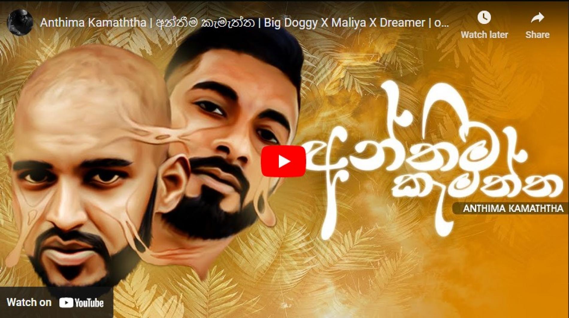 New Music : Anthima Kamaththa | අන්තීම කැමැත්ත | Big Doggy X Maliya X Dreamer | official music video
