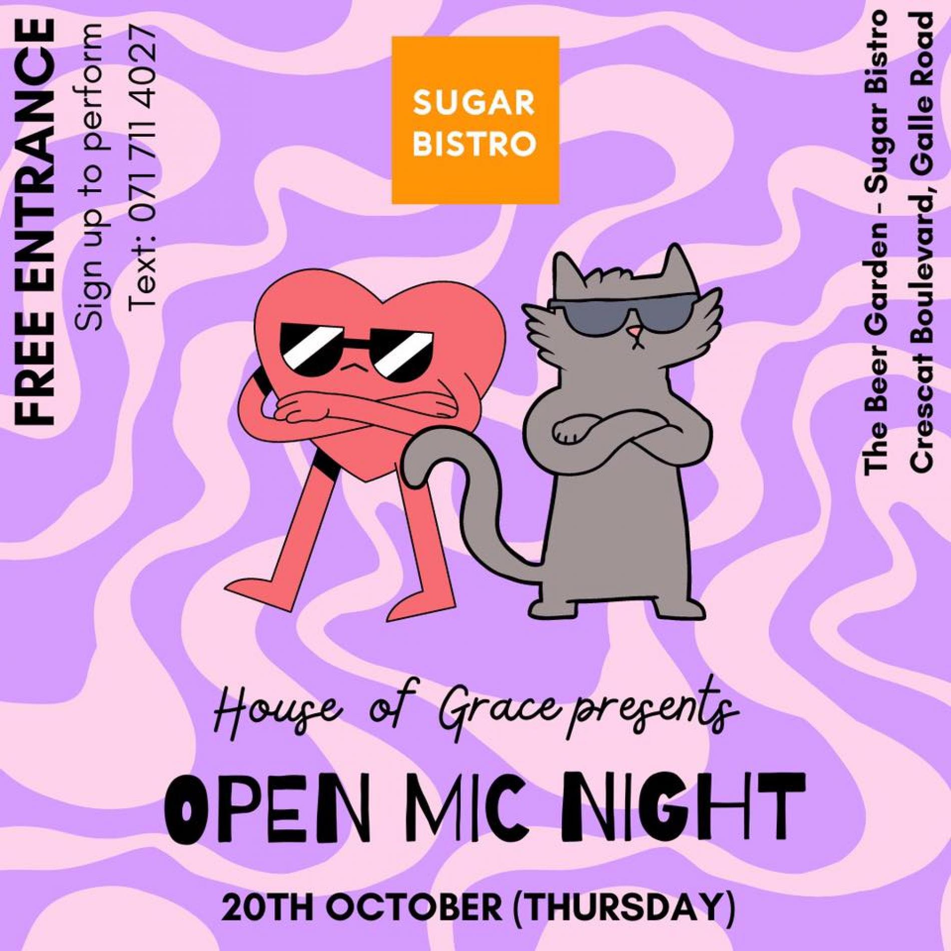 House of Grace Open Mic Night at Sugar Bistro