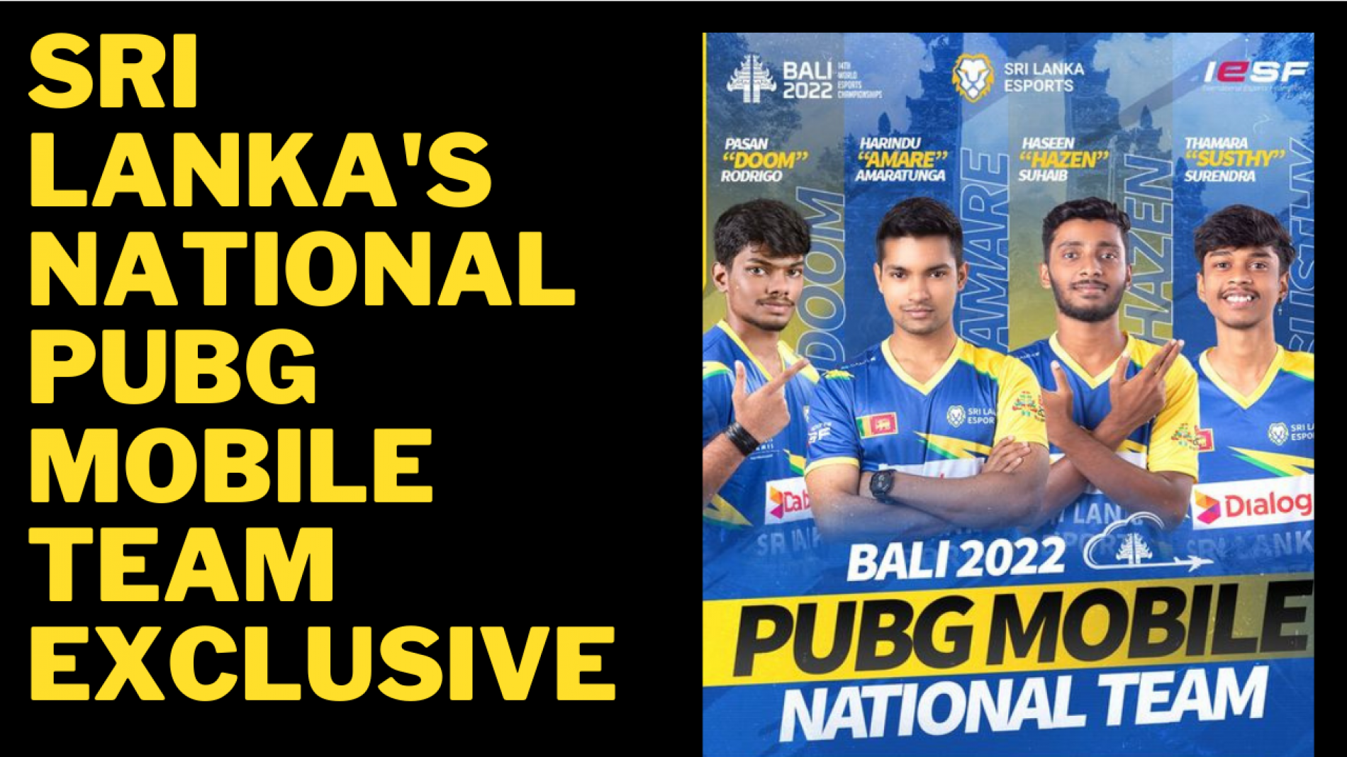 Sri Lanka’s National PUBG Mobile Team Exclusive!